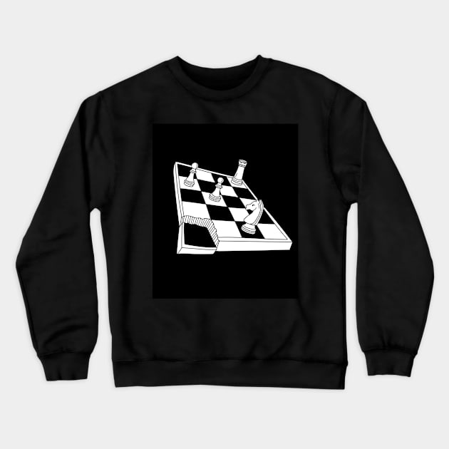 Chessboard Player Chess Pieces Crewneck Sweatshirt by flofin